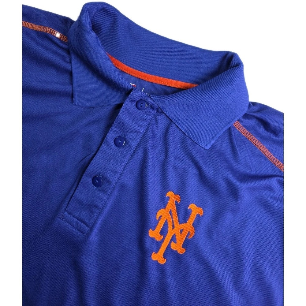 Genuine Merchandise MLB TX3 Cool New York Mets 3XL BLUE Polo Shirt LOGO